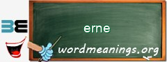 WordMeaning blackboard for erne